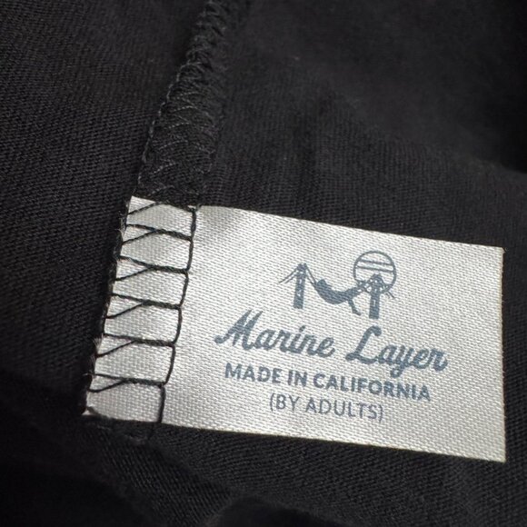 Marine Layer Womens Black Supima Cotton/Modal XL T-Shirt Scoop neck short sleeve - Picture 5 of 11